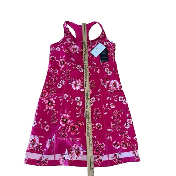 Johnny Was Misty Fall Everyday Tennis Dress L Pink Floral Print Racerback $270 - Picture 6 of 13